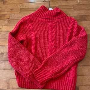 Red Cropped sweater
